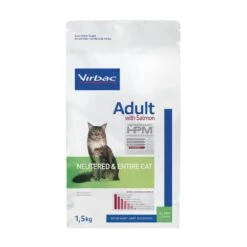 Virbac Veterinary Hpm Adult Neutered & Entire Saumon Pour Chat 1,5kg